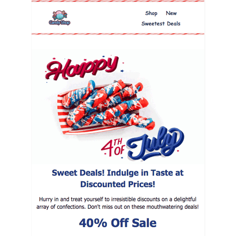 4th of July Sweets Sale